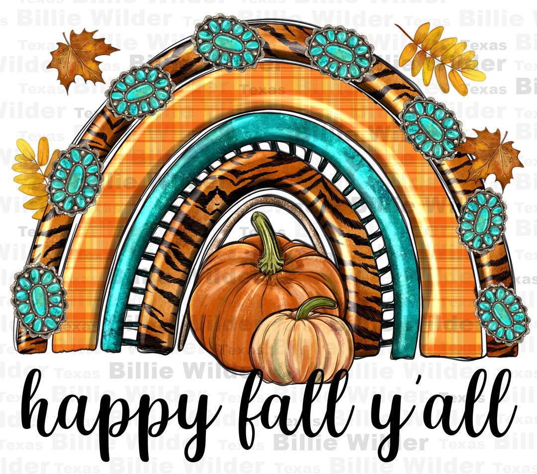 Happy Fall Y'all Png Sublimation Design Download, Hello Fall Png ...