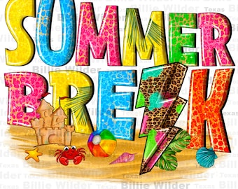 Summer break png sublimation design download, hello summer png, beach vibes png, summer png, summer vibes png, sublimate designs download