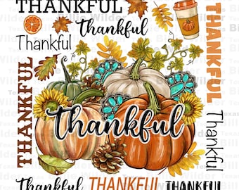 Thankful png sublimation design download, Hello Fall png, Autumn png, Fall vibes png, Fall pumpkin png, sublimate designs download