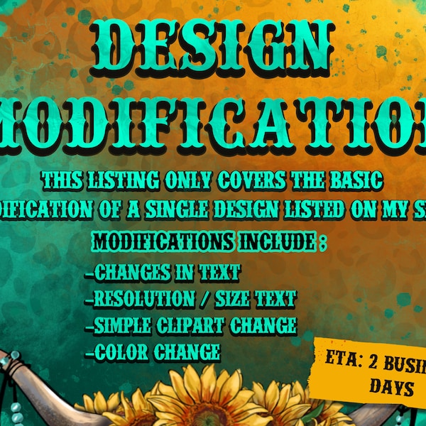Design Modification (Editing) Listing