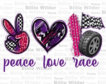 Peace love race png sublimation design download, race day png, race sport png, game day png, racing png, sublimate designs download