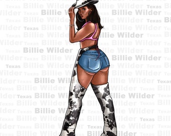 Afro Cowgirl png sublimazione design download, Cowgirl png, Cowgirl love png, Cowgirl vita png, ragazza afro png, download disegni sublimati