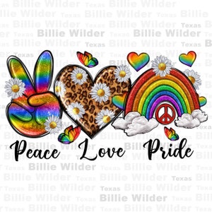 Peace love pride png sublimation design download, love is love png, choose love png, LGBTQ+ png, pride png, sublimate designs download