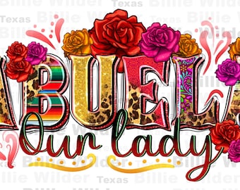 Abuela nuestra señora png descarga de diseño de sublimación, Virgen María png, rosas Madre Guadalupe png, western Abuela png, sublimate designs download