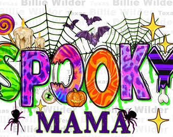 Descarga de diseño de sublimación de halloween spooky mama png, spooky mama png, Halloween png, Spooky mom png, Mama png, sublimate designs download
