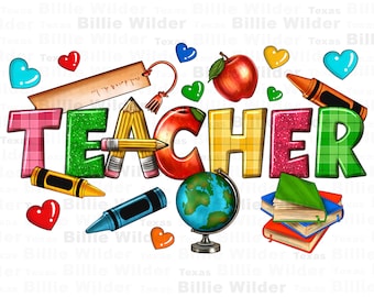 Teacher png sublimation design download, Teacher's Day png, back to school png, Teacher life png, sublimate designs download