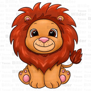 Cute Lion png sublimation design download, hand drawn Lion png, Lion design png, animal png, Lion png, sublimate designs download