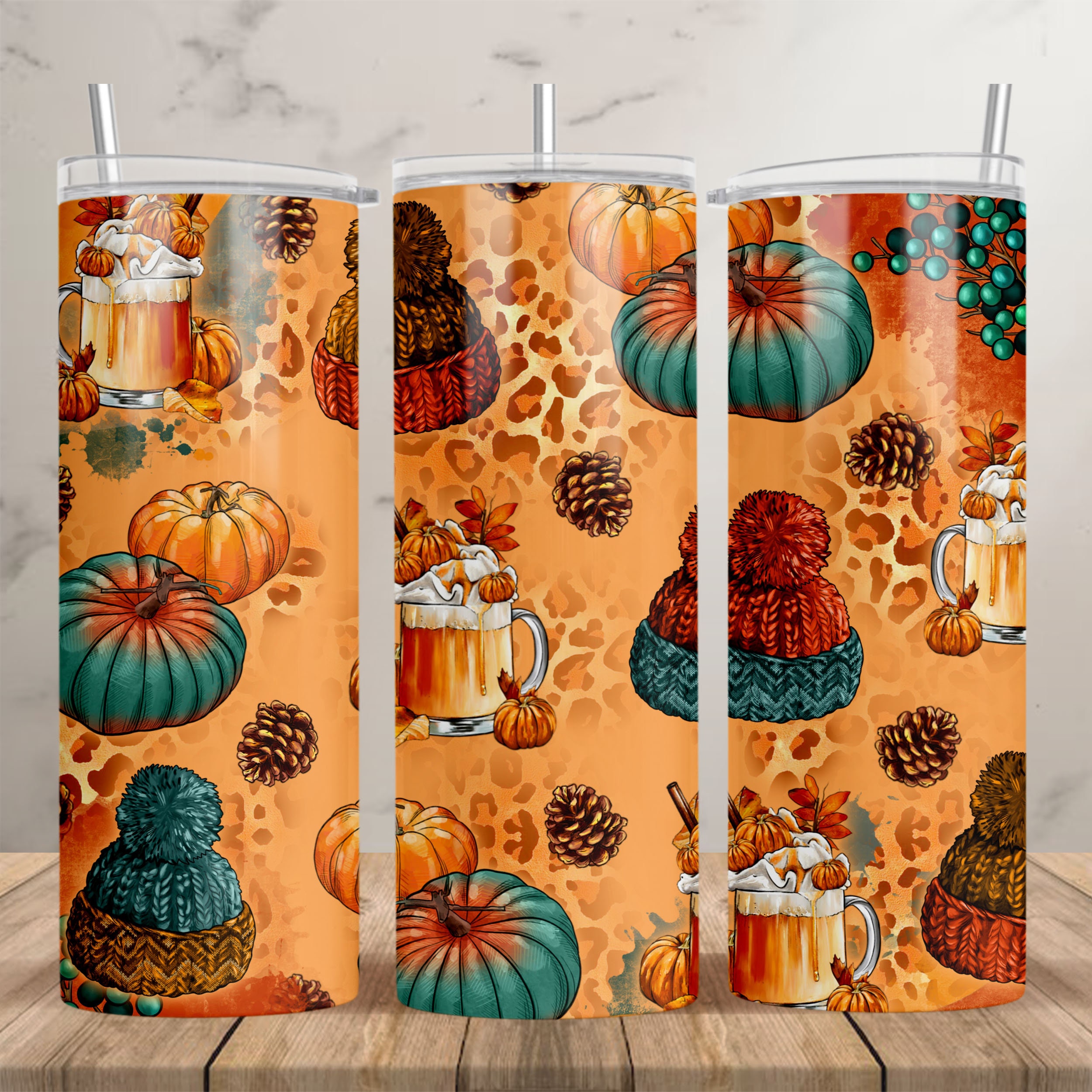 Fall Pumpkins 20 Oz Skinny Tumbler Png, Fall Tumbler Wrap Png,fall 20 ...