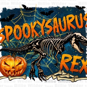 Spooky Saurus Rex png sublimation design download, Happy Halloween png, spooky season png, Dinosaur png, sublimate designs download