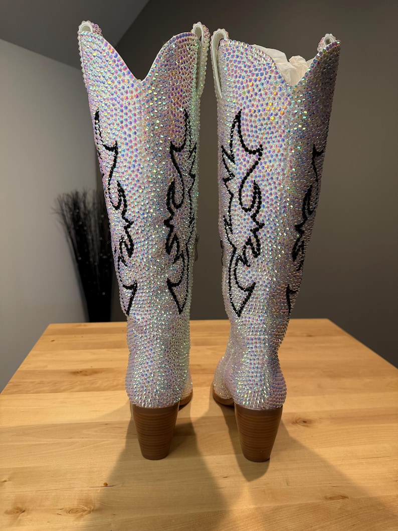 Put Rhinestone On Boot Custom Rhinestone Cowboy Boots - Etsy
