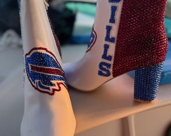 Bottes à strass Buffalo Bills | Bottines scintillantes pour les jours de match