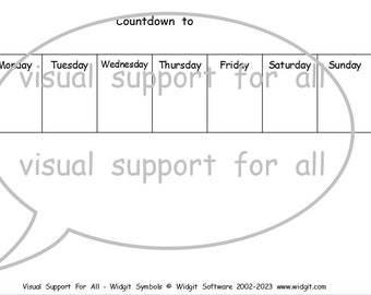 everyday visual symbol countdown calendar schedule