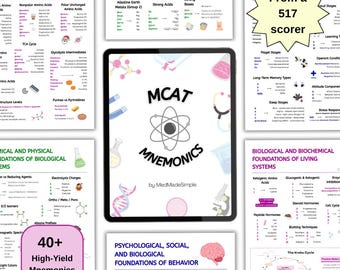 MCAT Mnemonics Study Guide | High-Yield Cheat Sheet (PDF Download)