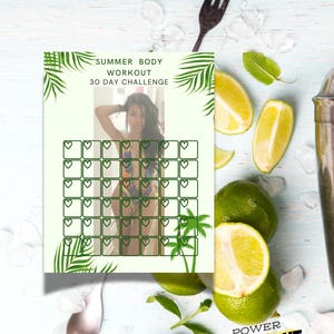 Summer Body Workout - 30 Day Challenge- Calendar : Keep track of your Daily Fitness Routine