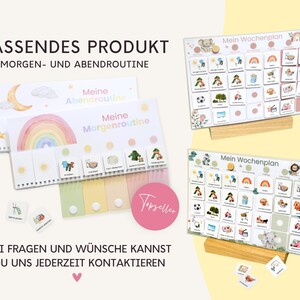 Passende Produkte: Montessori Morgenroutine und Abendroutine Routineplaner mit Routinekarten, Topseller im Regenbogen Design