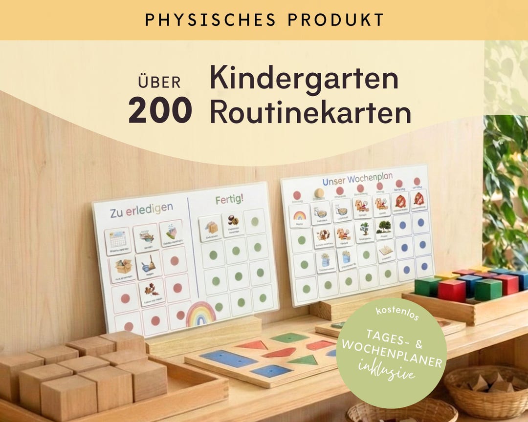 Daycare Schedule Cards, Daily Routine Cards for Kindergarten & Morning ...
