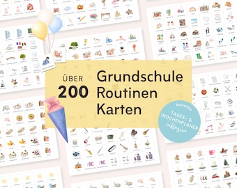Elementary school daily routine Montessori for children, routine cards for the start of school, daily routine plan, weekly plan for school enrollment teacher