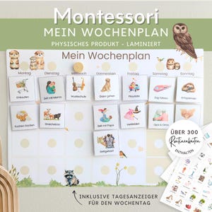 Montessori Otter Wochenplan für Kinder, Routineplan mit Routinekarten, Montessori Board Kinderzimmer Deko, Montessori Spielzeug, Stundenplan