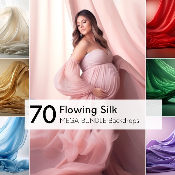 70 Flowing Silk Digital Backdrop Overlays Mega Bundle Silk Digital Backdrops for Photoshop Maternity Digital Backdrop Overlays Silk