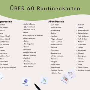 Über 60 Routinenkarten für Kinder zur Gestaltung von Morgen- und Abendroutine. Visueller Tagesablauf nach Montessori für mehr Ordnung und Selbstorganisation.