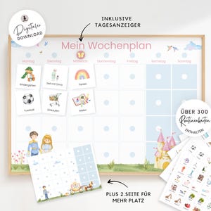 Plano semanal para criança com cartões de rotina, plano semanal infantil princesa, Montessori para IMPRIMIR, pôster para quarto infantil, rotina para crianças