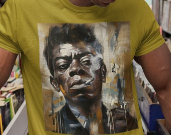 James Baldwin Tee Shirt:  Civic Rights Activist Unisex Shirt
