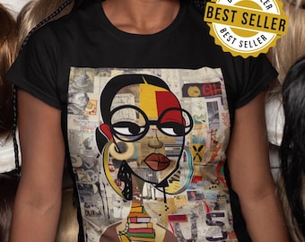 Boss Babe Tee: Abstract Graffiti Black Woman T-Shirt, Style Latisha