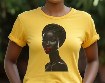 Afrocentric Black Beauty Tee African American Woman Black is Beautiful Natural Hair Braids Black Culture Black Skin Woman Black Owned Shop