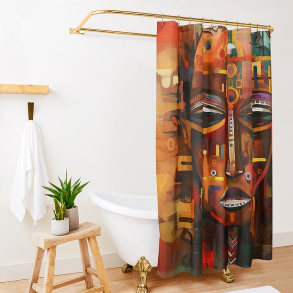 African Shower Curtain Etsy