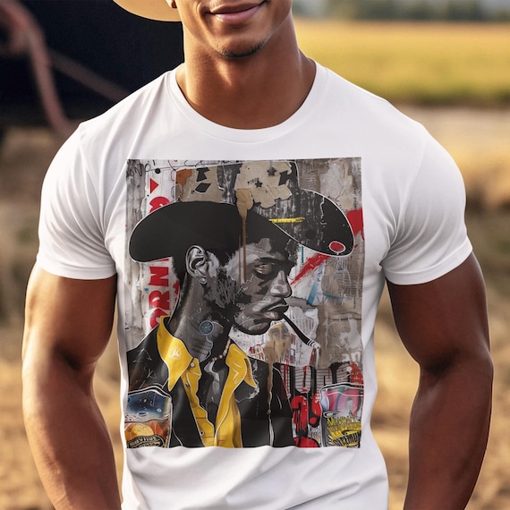 Afrocentric Cowboy Tee – Edgy Pop Art Western Shirt