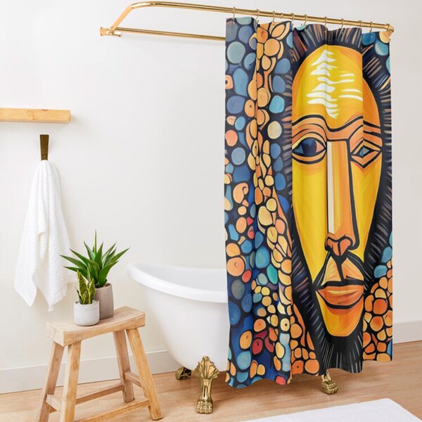 African Shower Curtain Etsy
