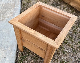 Cedar wood planter garden boxes plant holders