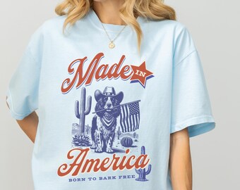 English Springer Spaniel Cowboy Made in America shirt, English Spaniel Shirt, Dog 4th july, Spaniel gift, Springer Spaniel 4th of July