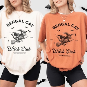 Bengal Cat Halloween Witch Club Shirt, Cat Mom, Bengal Cat, Gift Bengal Cat Owner, Bengal Cat Gift, Bengal cat shirt, Bengal Cat Halloween