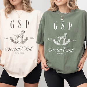 Personalized German Shorthaired Pointer Social Club Shirt, GSP Shirt, German Shorthaired Pointer Gifts, GSP, Pointer Mama Shirt, GSP Gifts
