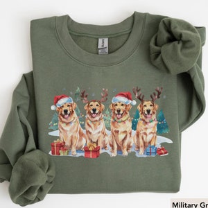 Golden Retriever Christmas Sweatshirt, Golden Retriever, Dog Christmas, Dog gift, Golden retriever Christmas, Golden Retriever shirt