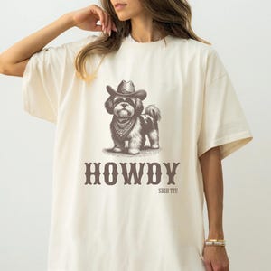 Howdy Shih tzu Comfort Colors Shirt, Shih tzu, Shih tzu gift, Shih tzu shirt, Shih tzu mom, Shih tzu Dog mom, Shih tzu dog, Dog western