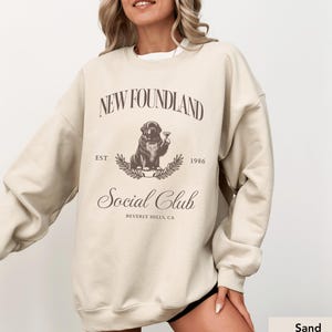 Custom Newfoundland Dog Martini Social Club Sweatshirt, Newfoundland Shirt, Newfoundland, Newfoundland dog, Newfoundland gifts, Newfoundland