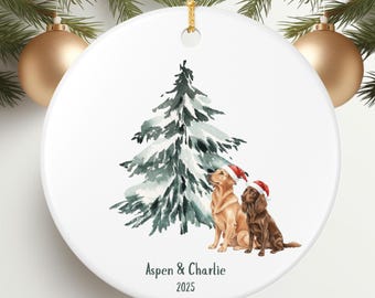 Custom Dog Christmas Ornament, 30+ Dog Breeds, Dog Ornament Personalized, Gift for Dog Mom, gift ornament dog, Custom Christmas Ornament