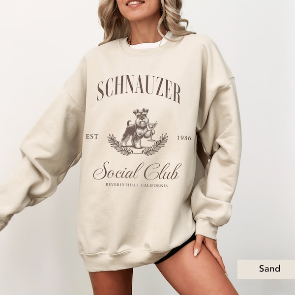 Schnauzer Martini Social Club Sweatshirt, Schnauzer, Schnauzer gifts, Schnauzer Sweater, Schnauzer Shirt, Schnauzer dog mom, Schnauzer lover