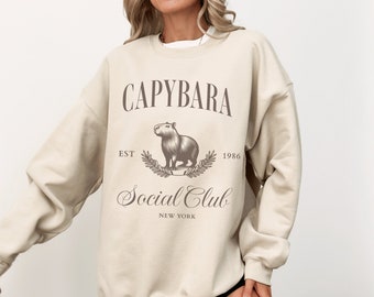 Capybara Social Club Sweatshirt, Capybara sweatshirt, Capybara Shirt, Capybara crewneck, Capybara lover, Capybara gift, Capybara