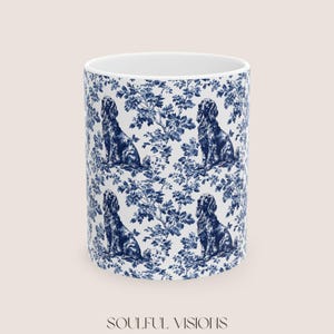 Gordon Setter French Blue Toile de Jouy Mug, Gordon Setter Mug , Gordon Setter, Gordon Setter mom, Gordon Setter lover Gifts image 2