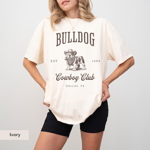 English Bulldog Cowboy Club Shirt, English Bulldog, English Bulldog Gift, English Bulldog mom, English Bulldog lover, Dog Cowboy