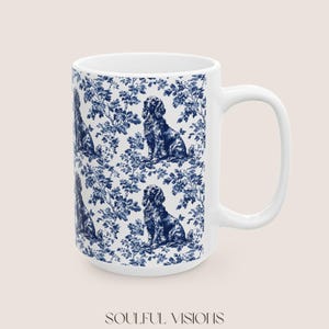 Gordon Setter French Blue Toile de Jouy Mug, Gordon Setter Mug , Gordon Setter, Gordon Setter mom, Gordon Setter lover Gifts image 4