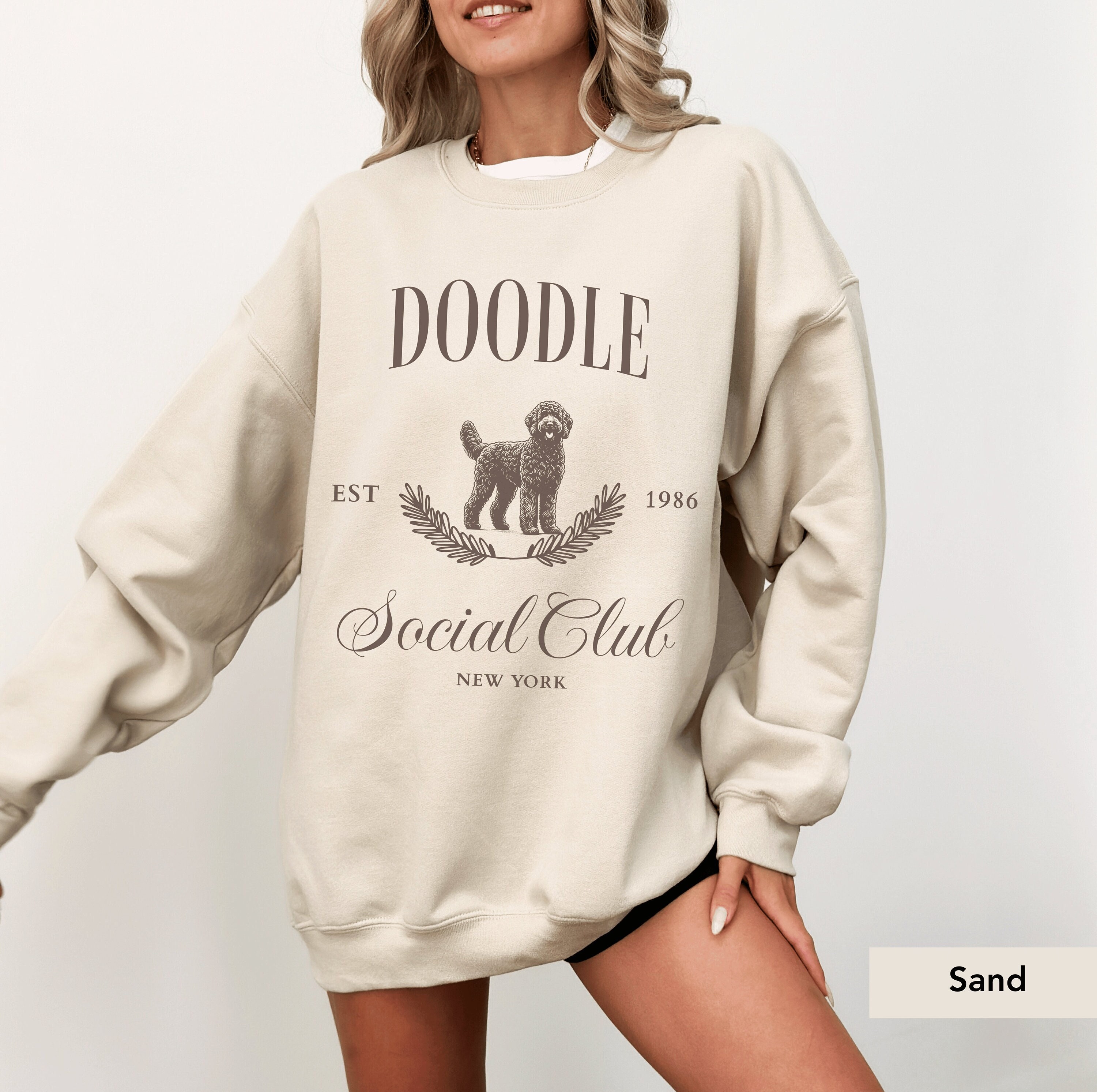 Personalized Goldendoodle Social Club Sweatshirt, Goldendoodle