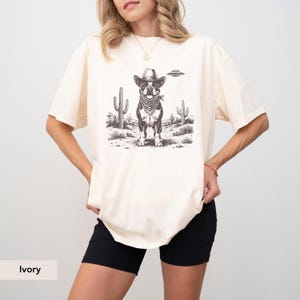 Boston Terrier UFO shirt, Boston Terrier t Shirt, Aussie Cowboy, Boston Terrier mom, Boston Terrier Lover, UFO Comfort Colors Shirt