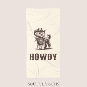 Howdy Maltipoo Beach Towel, Maltipoo Towel, Maltipoo Gifts, Maltipoo Mom, Maltipoo Lover, Maltipoo Gift