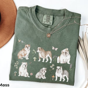 English Bulldog cottagecore shirt, English bulldog Shirt, English Bulldog tee, English bulldog, English Bulldog gifts, English Bulldog mom
