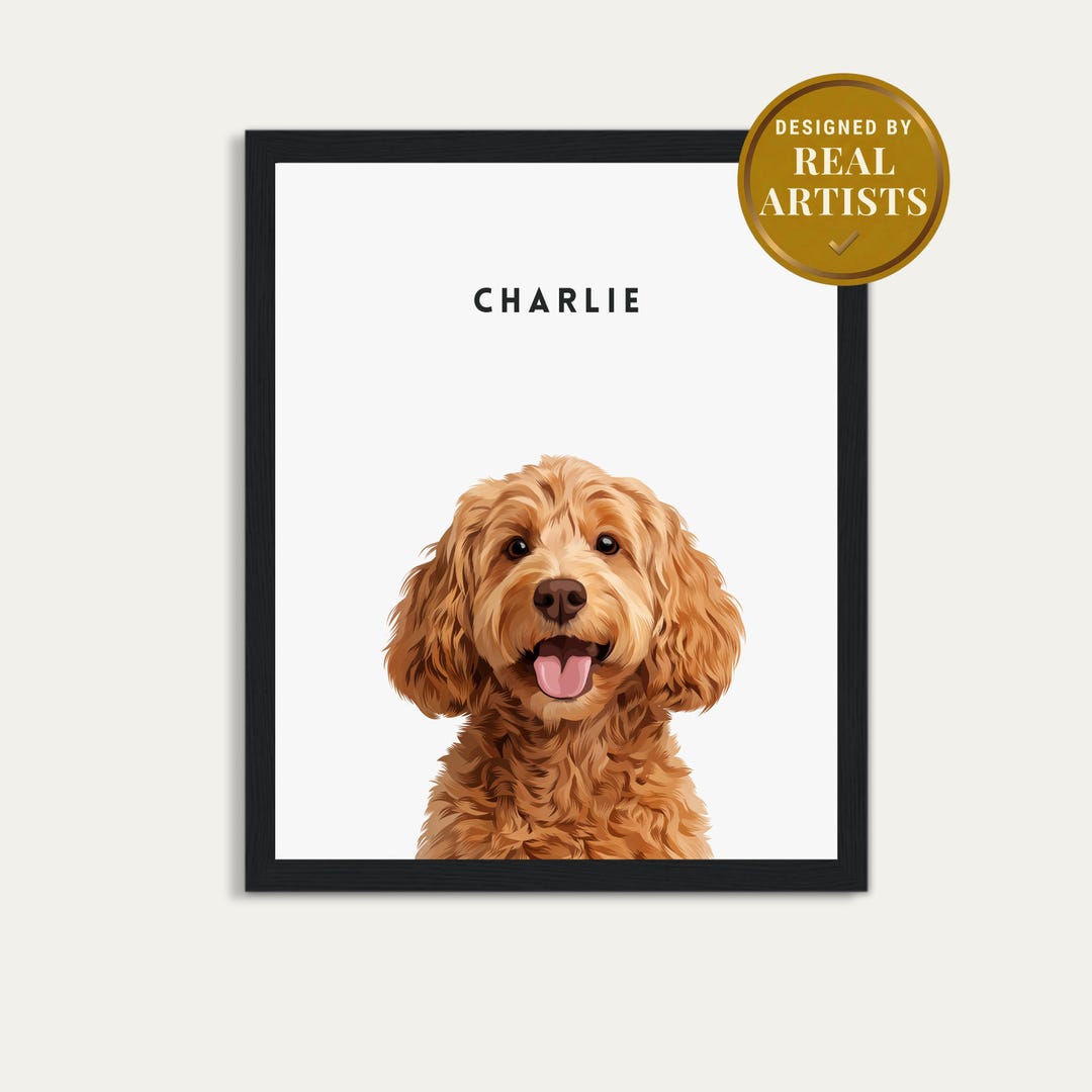 Custom Pet Portraits Using Pet Photo Personalized Dog Portraits Cat ...