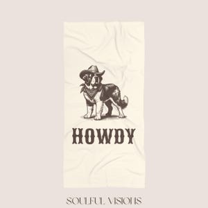Howdy Saint Bernard Beach Towel, Saint Bernard Towel, Saint Bernard Dog, Saint Bernard gifts, Saint Bernard Mom